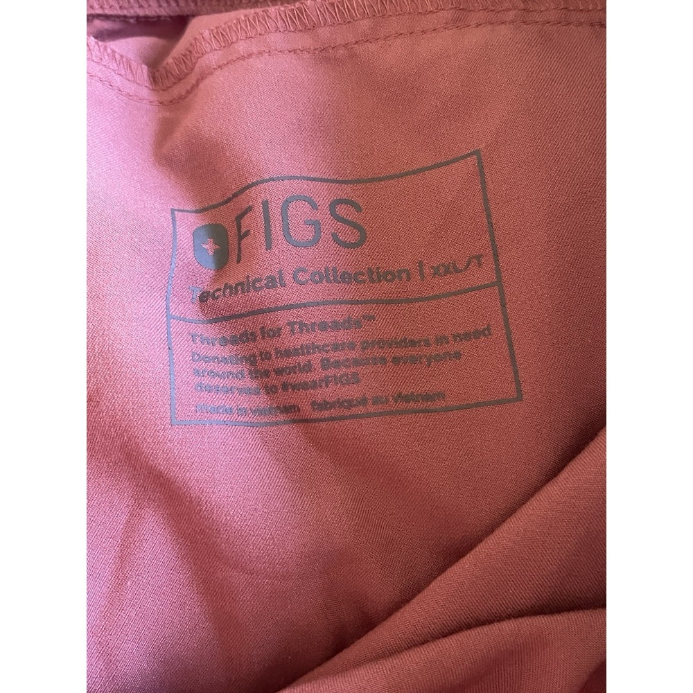 FIGS Isabel Wide Leg Scrub Pants Mauve 2XL - Picture 6 of 6
